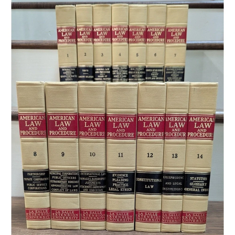 Complete Set American Law & Procedure La Salle Extension University 1962 Vo 1-14